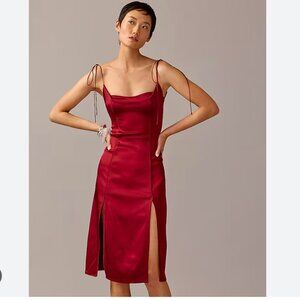 NWT J. Crew Limited-edition Anna October© X J.Crew side-slit dress, Size 8